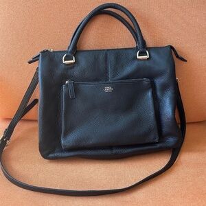 Vince Camuto black leather crossbody bag
